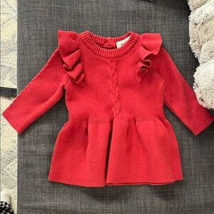 Beautiful Red Kids Sweater with Ruffles